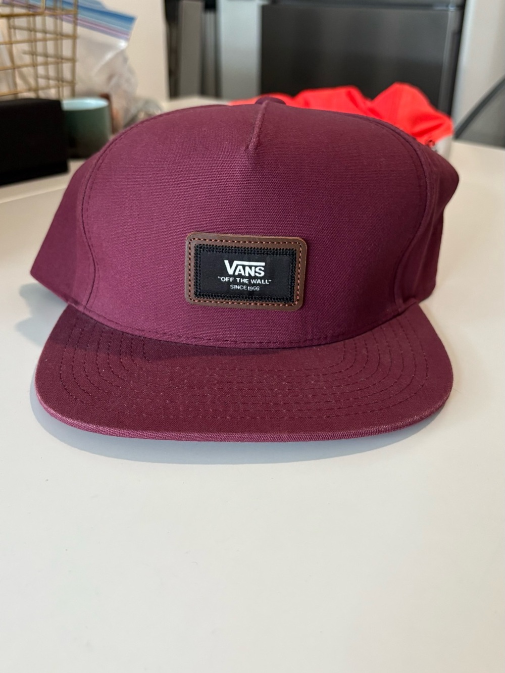 Vans Maroon Five-Panel Snapback Cap